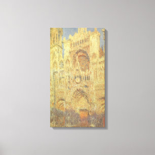 Lienzo Catedral de Ruán, puesta de sol por Claude Monet