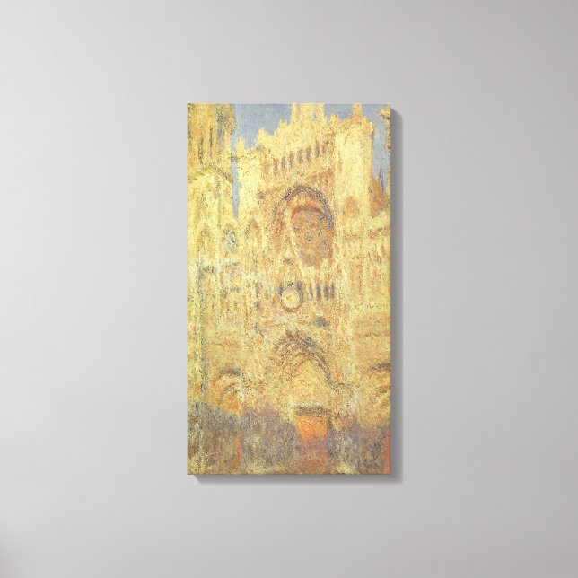Lienzo Catedral de Ruán, puesta de sol por Claude Monet (Anverso)