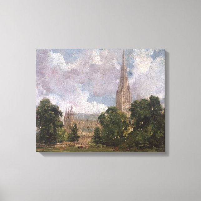 Lienzo Catedral de Salisbury del suroeste (Anverso)