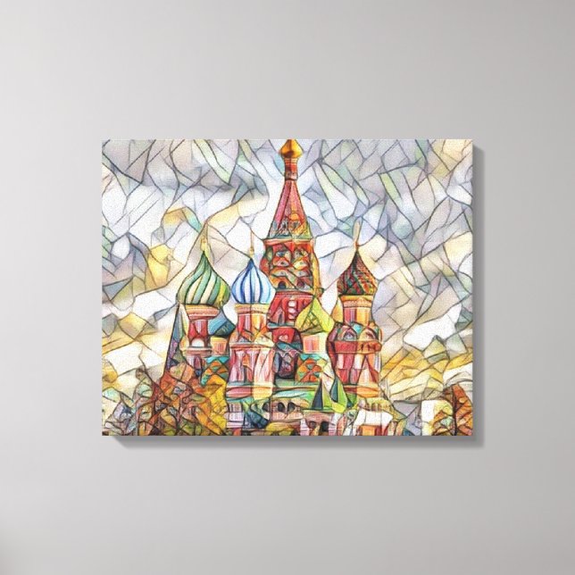 Lienzo Catedral de San Basil por Mirsat Karabel (Anverso)