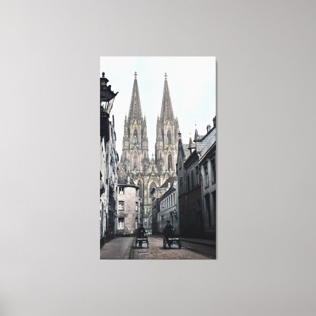 Lienzo Catedral de San Pedro Colonia Alemania 1910 (Anverso)