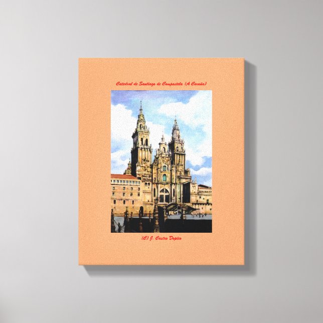 Lienzo Catedral de Santiago de Compostela (A Coruña) (Anverso)