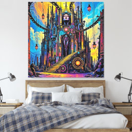 Lienzo Catedral de Steampunk