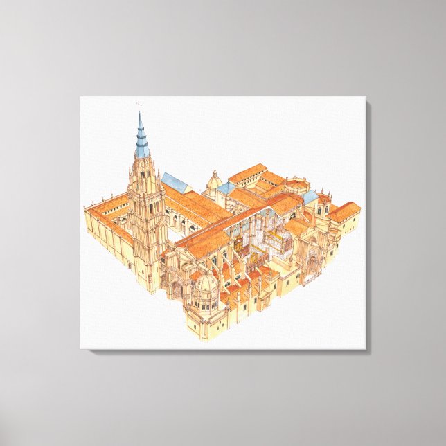 Lienzo Catedral de Toledo. España (Anverso)