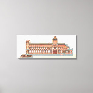 Lienzo Catedral del Romanesque de Santiago de Compostela.