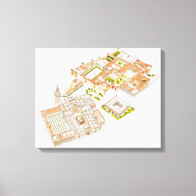 Lienzo Catedral Reales Alcázares Archivo de Indias. (Anverso)