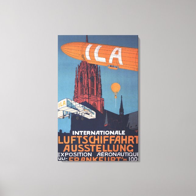 Lienzo Catedral Roja - 1ª Exposición Aeronáutica (Anverso)