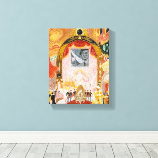 Lienzo Catedrales de Broadway por Florine Stettheimer (Insitu (piso de madera))