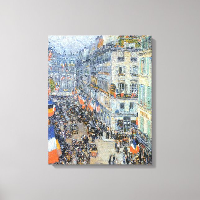 Lienzo Catorce de Julio, Rue Daunou de Childe Hassam (Anverso)