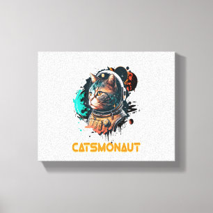 Lienzo Catsmonauta Astronauta Gato O Gato Espacial