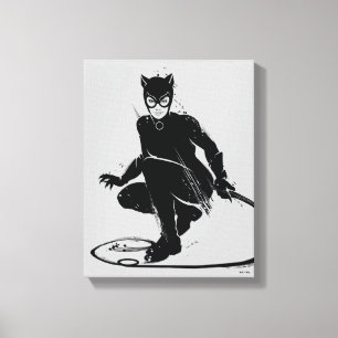 Lienzo Catwoman Pose de Pincel de Tinta