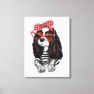 Lienzo Cavalier King Charles Spaniel De París Con Amor