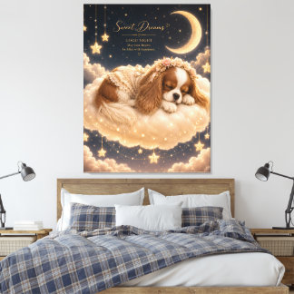 Lienzo Cavalier King Charles Spaniel durmiendo en Nube Be