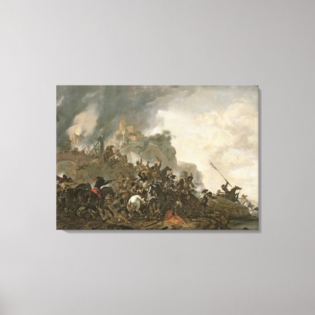 Lienzo Cavalry Making a Sortie (Anverso)