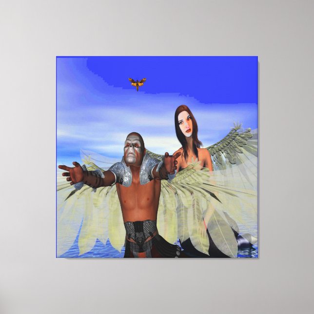 Lienzo Cazadores de polillas de fantasía (Anverso)