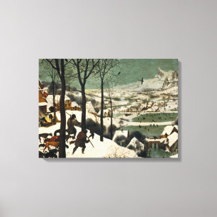 Lienzo Cazadores en la nieve (por Pieter Bruegel, el anci