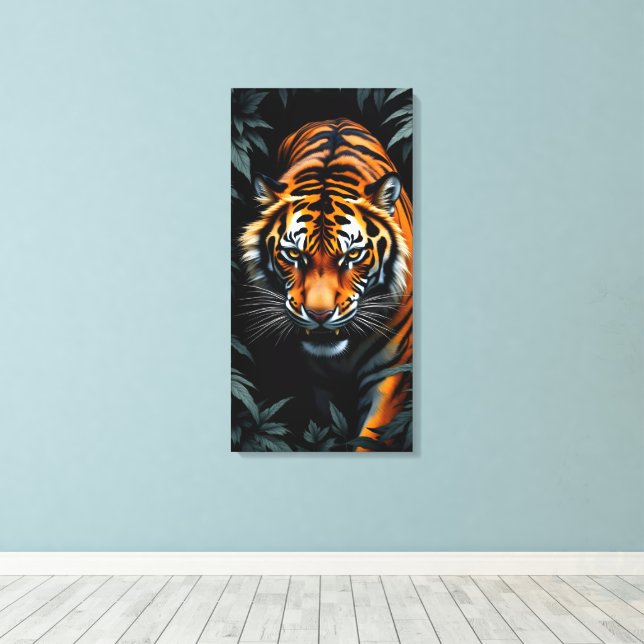 Lienzo Cazando Tigre (Insitu (piso de madera))