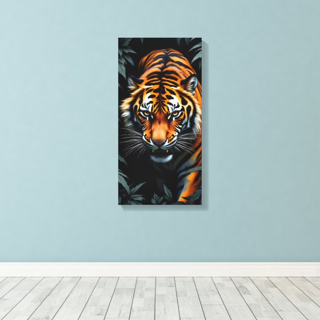 Lienzo Cazando Tigre (Insitu (piso de madera))