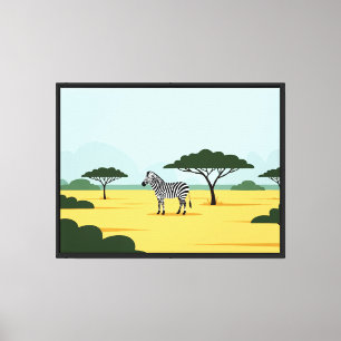 Lienzo Cebra en safari