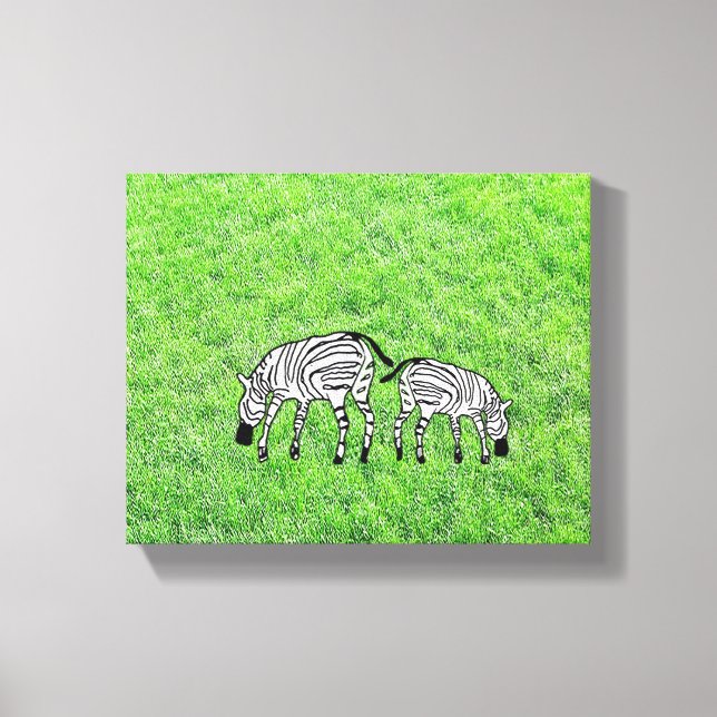 Lienzo Cebras kenianas felices y lindas (Anverso)