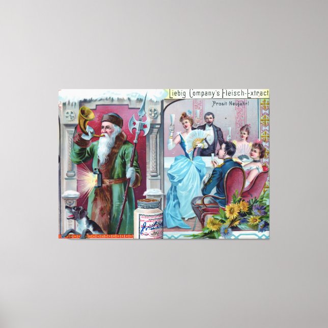 Lienzo Celebración de Año Nuevo Viejo: Publicidad en Lieb (Anverso)