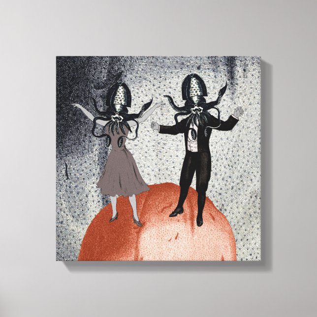 Lienzo Celebración de baile de alienígenas (Anverso)