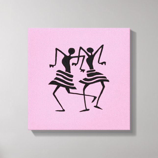 Lienzo Celebración de la Silhouette African Art (Anverso)