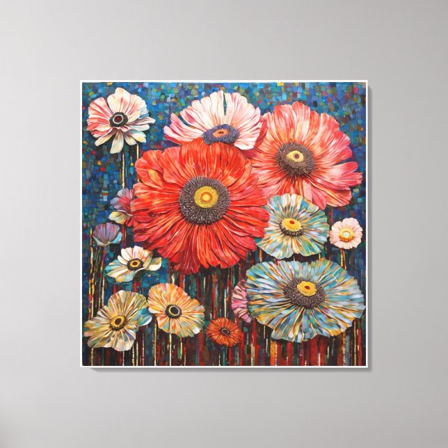 Lienzo celebración de la vida floral anémonas (Anverso)