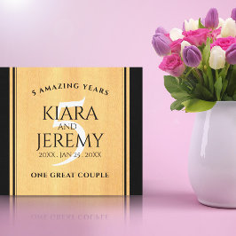 Lienzo Celebración del 5° Aniversario del Boda de Madera 