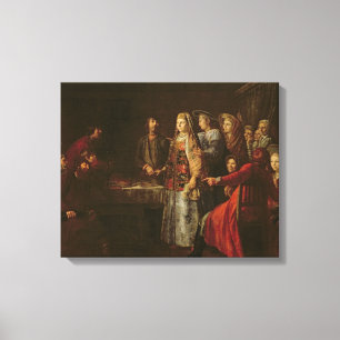 Lienzo Celebración del acuerdo Boda, 1777