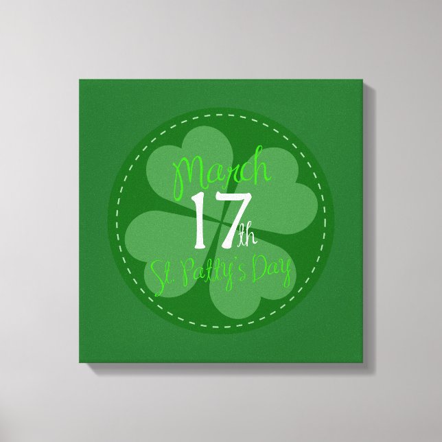 Lienzo Celebración del Día de San Patente el 17 de marzo (Anverso)