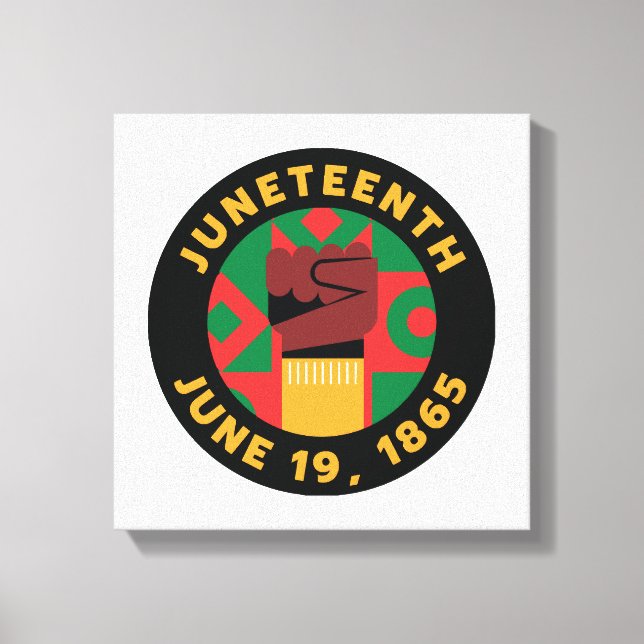 Lienzo Celebración del Juneteenth conmemorando la liberta (Anverso)