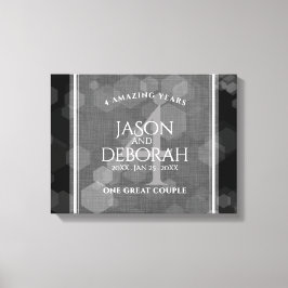 Lienzo Celebración elegante del 4º aniversario de bodas d