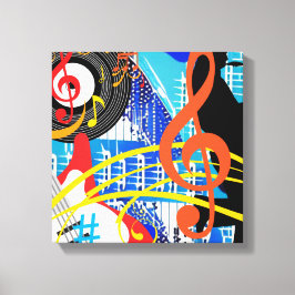 Lienzo Celebrando la música