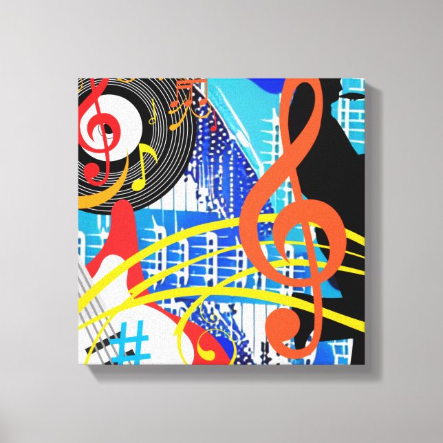 Lienzo Celebrando la música (Anverso)