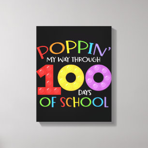 Lienzo Celebrando mis 100 días de escuela