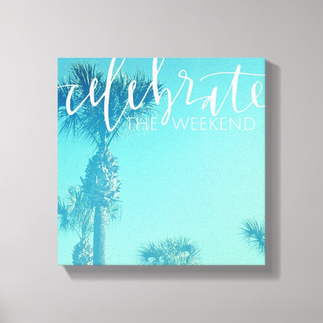 Lienzo Celebrar El Fin De Semana (Anverso)
