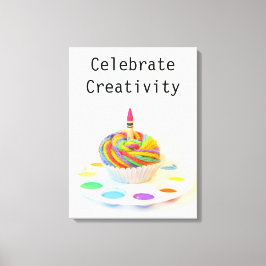 Lienzo Celebrar el pastel de creatividad
