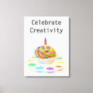 Lienzo Celebrar el pastel de creatividad
