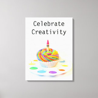 Lienzo Celebrar el pastel de creatividad