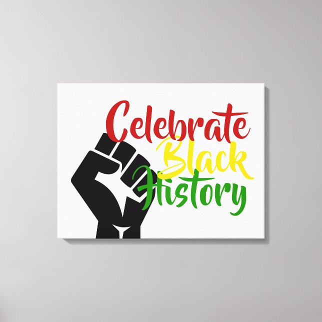 Lienzo CELEBRAR HISTORIA NEGRA BHM Motivacional (Anverso)