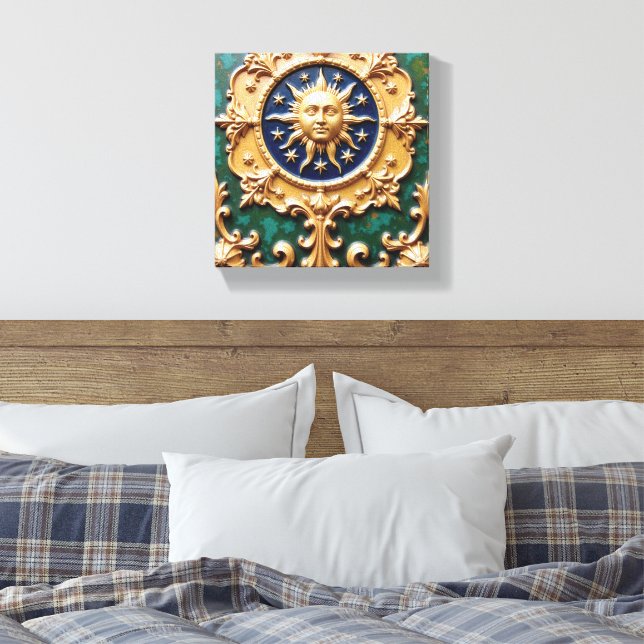 Lienzo Celestial Golden Sun Plaque (Insitu(Dormitorio))