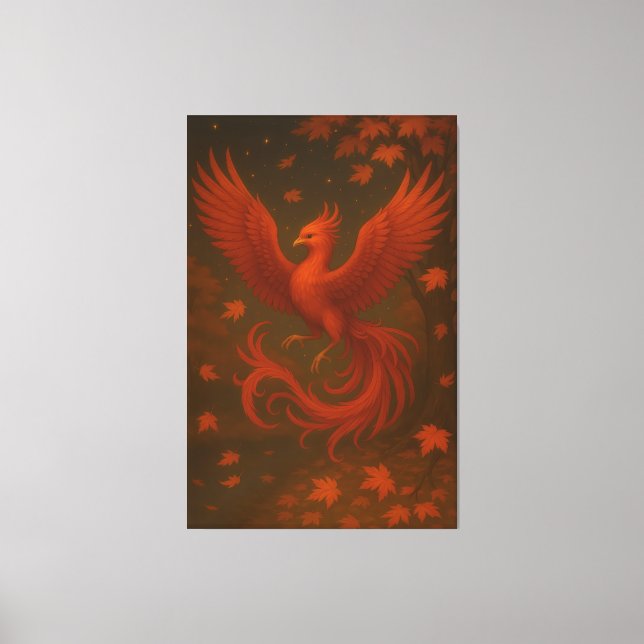 Lienzo Celestial Phoenix in Autumn – Fine Art Premium Can (Anverso)