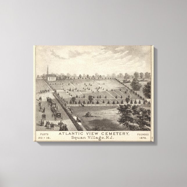 Lienzo Cementerio Atlantic View, Aldea Squan, NJ (Anverso)