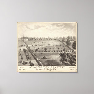 Lienzo Cementerio atlántico de la visión, pueblo de