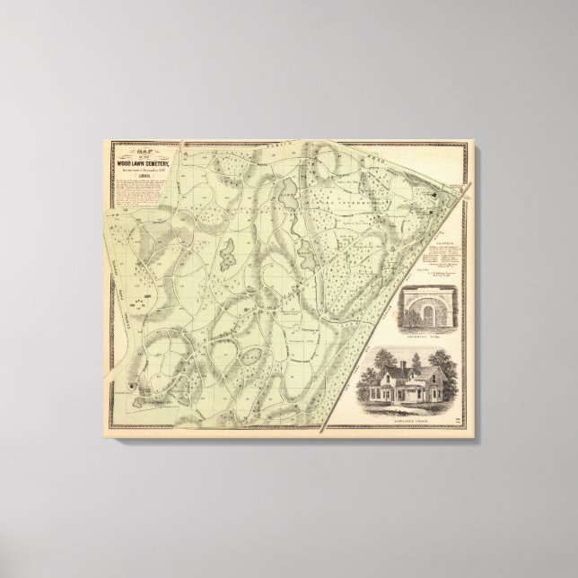 Lienzo Cementerio de Woodlawn (Anverso)