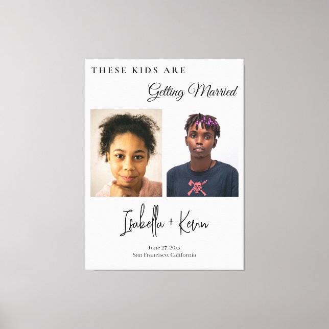 Lienzo Cena de Ensayo de Boda de Estos Chicos (Anverso)