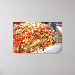 Lienzo Cena de Lasagna en el restaurante italiano II