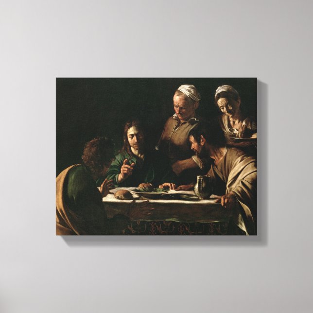 Lienzo Cena en Emmaus, 1606 (Anverso)