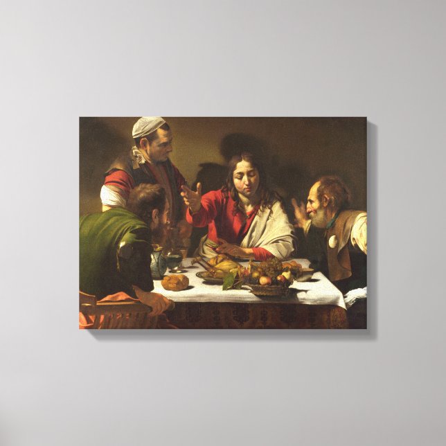 Lienzo Cena En Emmaus - Caravaggio (Anverso)